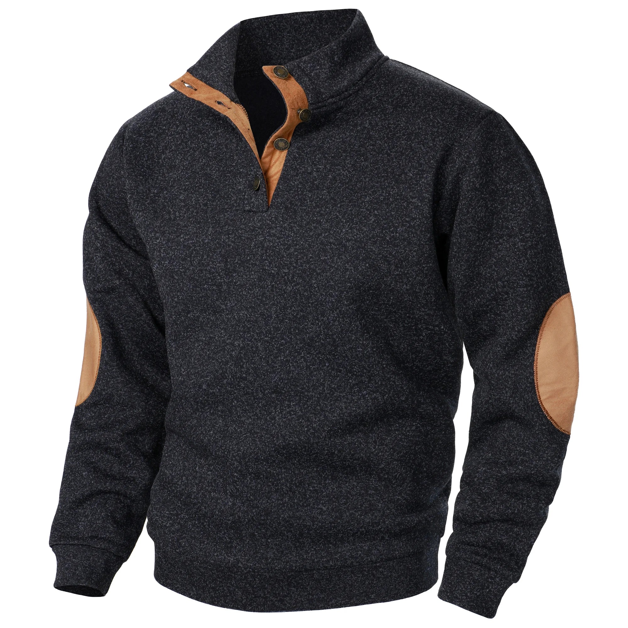 Men’s Autumn Winter Knitted Jumper – Casual Stand Collar Long Sleeve Warm Top