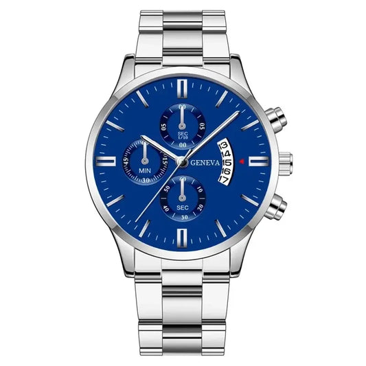 Men’s Luxury Black Stainless Steel Watch