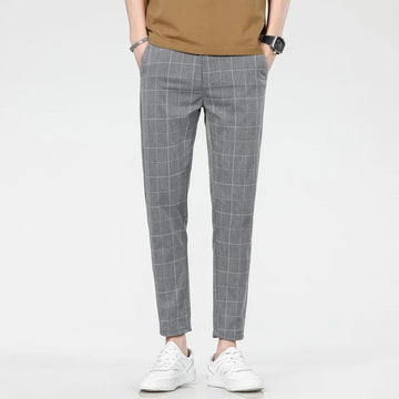 Men’s Checkered Slim Casual Pants