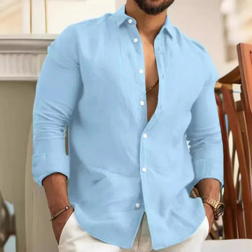 Men’s Vintage Cotton Linen Shirt