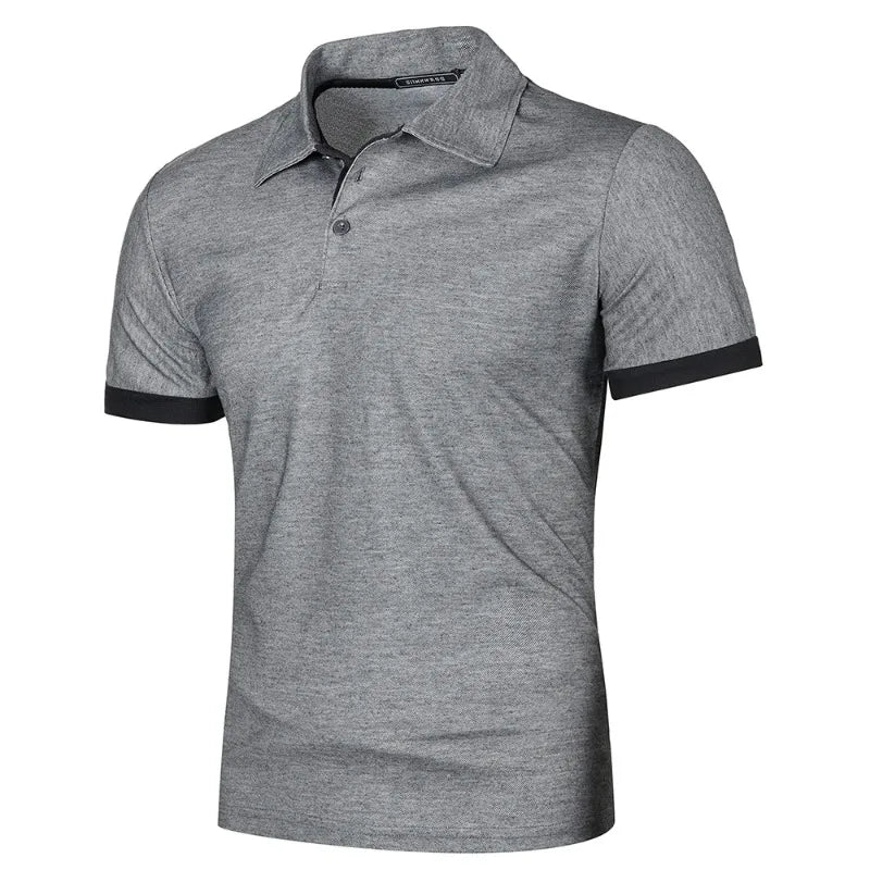 Men’s Short Sleeve Polo Shirt – Solid Colour Lightweight Top | Streetwear Summer Jogging & Sports Tee