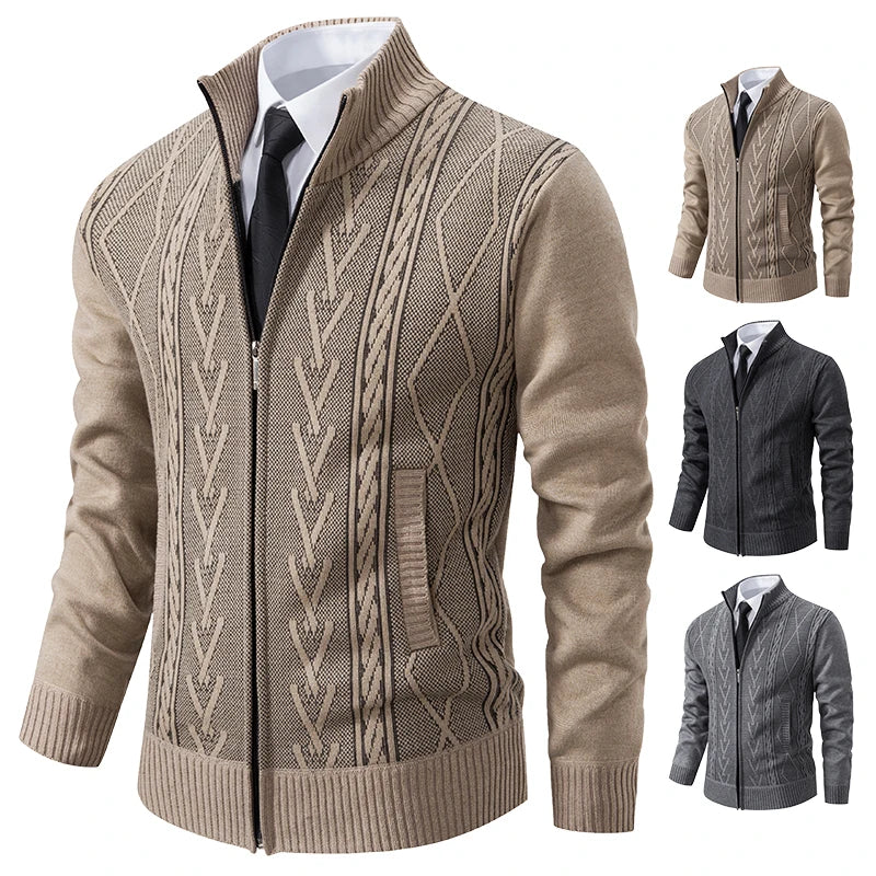 Men’s Cashmere Knitted Sweater – Warm Padded Casual Autumn Winter Coat