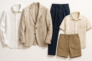 create a collection sets of linen men clothes